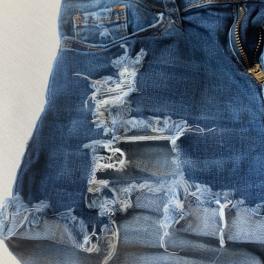 Distressed and Ripped Jean Shorts - Picture 4 of 5